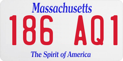 MA license plate 186AQ1