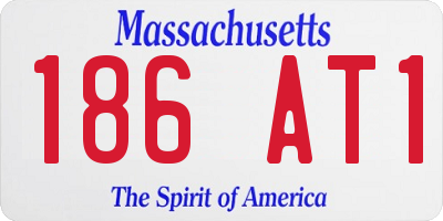MA license plate 186AT1
