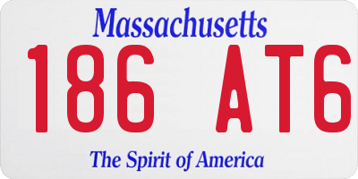 MA license plate 186AT6