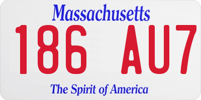 MA license plate 186AU7