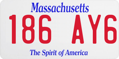 MA license plate 186AY6
