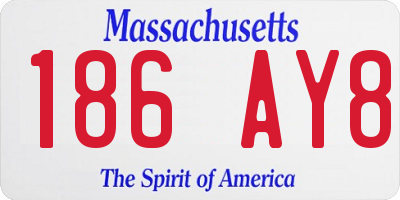 MA license plate 186AY8