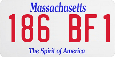 MA license plate 186BF1