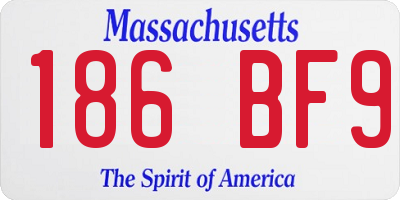 MA license plate 186BF9