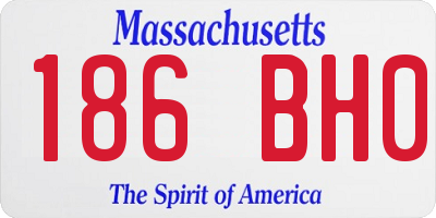 MA license plate 186BH0