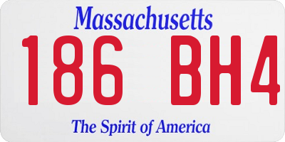 MA license plate 186BH4