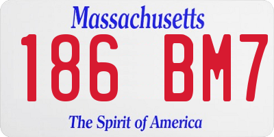 MA license plate 186BM7