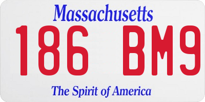 MA license plate 186BM9