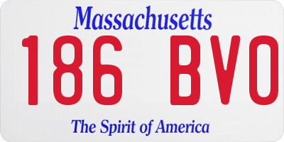 MA license plate 186BV0