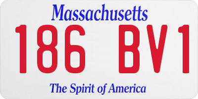 MA license plate 186BV1
