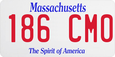 MA license plate 186CM0