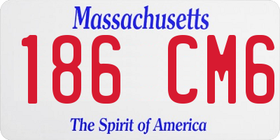 MA license plate 186CM6