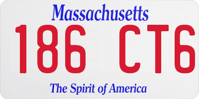 MA license plate 186CT6