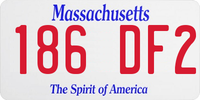MA license plate 186DF2