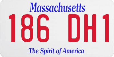 MA license plate 186DH1