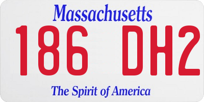 MA license plate 186DH2