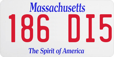 MA license plate 186DI5