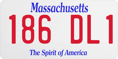 MA license plate 186DL1