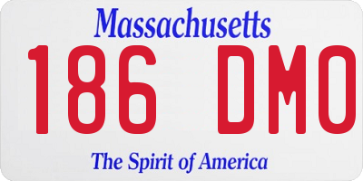 MA license plate 186DM0