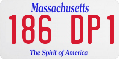MA license plate 186DP1