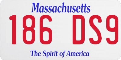 MA license plate 186DS9