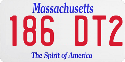 MA license plate 186DT2