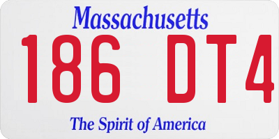 MA license plate 186DT4