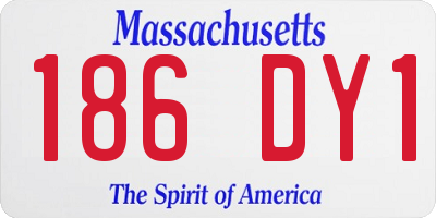 MA license plate 186DY1