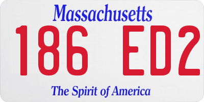 MA license plate 186ED2