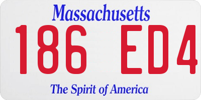 MA license plate 186ED4