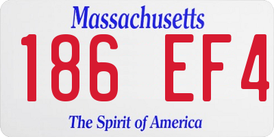 MA license plate 186EF4