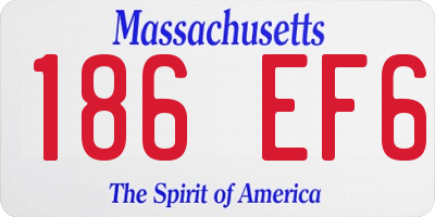 MA license plate 186EF6