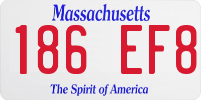 MA license plate 186EF8