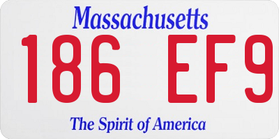 MA license plate 186EF9