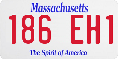 MA license plate 186EH1