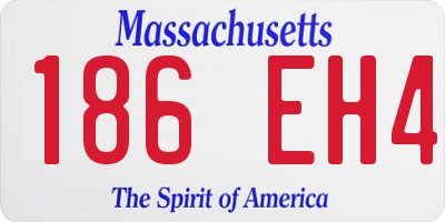 MA license plate 186EH4