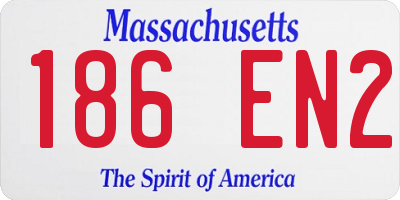MA license plate 186EN2