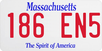 MA license plate 186EN5