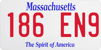 MA license plate 186EN9