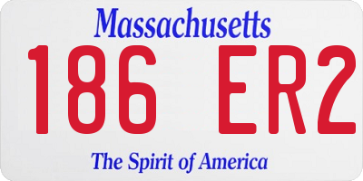 MA license plate 186ER2