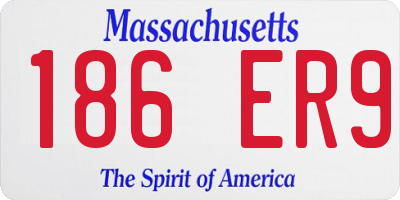 MA license plate 186ER9