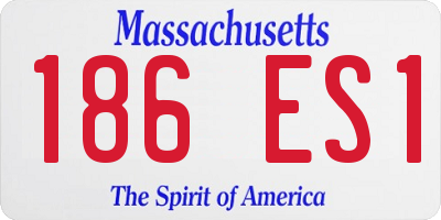 MA license plate 186ES1