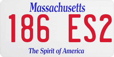 MA license plate 186ES2