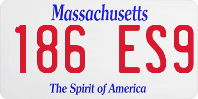 MA license plate 186ES9