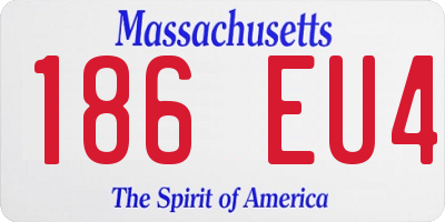 MA license plate 186EU4