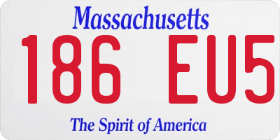 MA license plate 186EU5