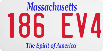 MA license plate 186EV4