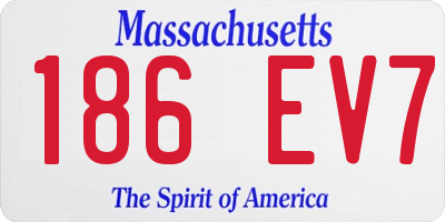 MA license plate 186EV7