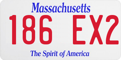 MA license plate 186EX2