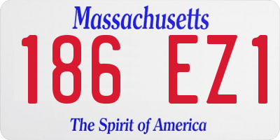 MA license plate 186EZ1